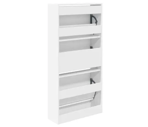 Spintelė Batams, Baltos Spalvos, 60X21X87,5cm Apdirbta Mediena