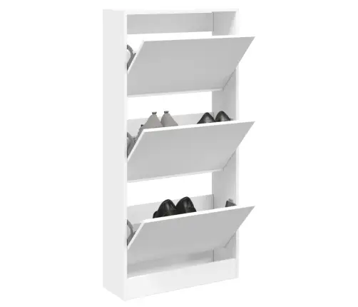 Spintelė Batams, Baltos Spalvos, 60X21X87,5cm Apdirbta Mediena