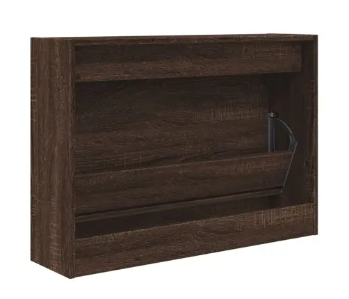 Apavu Skapītis, Brūna Ozola, 80X21X57 Cm, Inženierijas Koks Vidaxl