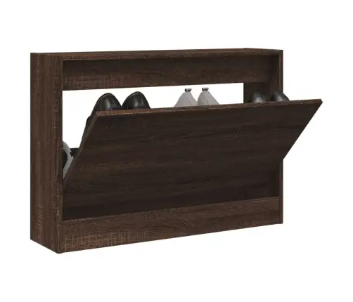 Apavu Skapītis, Brūna Ozola, 80X21X57 Cm, Inženierijas Koks Vidaxl