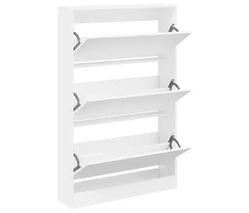 Apavu Skapītis, Balts, 80X21X125,5 Cm, Inženierijas Koks Vidaxl