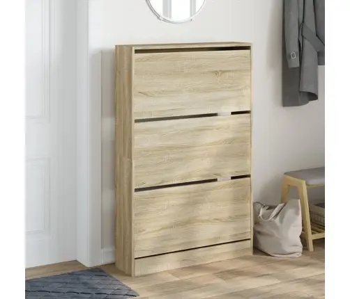 Apavu Skapītis, Ozolkoka, 80X21X125,5 Cm, Inženierijas Koks Vidaxl