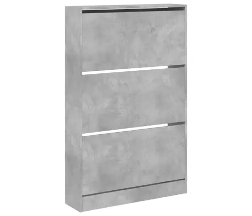 Apavu Skapītis, Betona Pelēks, 80X21X125,5Cm, Inženierijas Koks Vidaxl