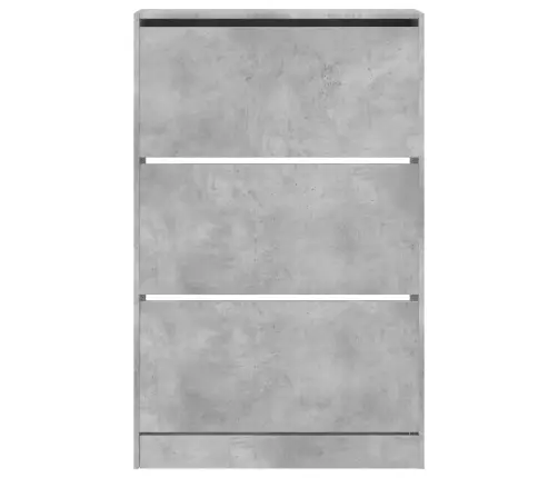 Apavu Skapītis, Betona Pelēks, 80X21X125,5Cm, Inženierijas Koks Vidaxl