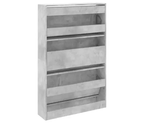 Apavu Skapītis, Betona Pelēks, 80X21X125,5Cm, Inženierijas Koks Vidaxl