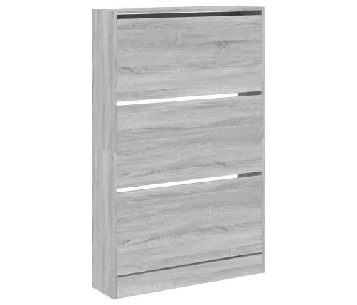 Apavu Skapītis, Pelēka Ozola, 80X21X125,5 Cm, Inženierijas Koks Vidaxl