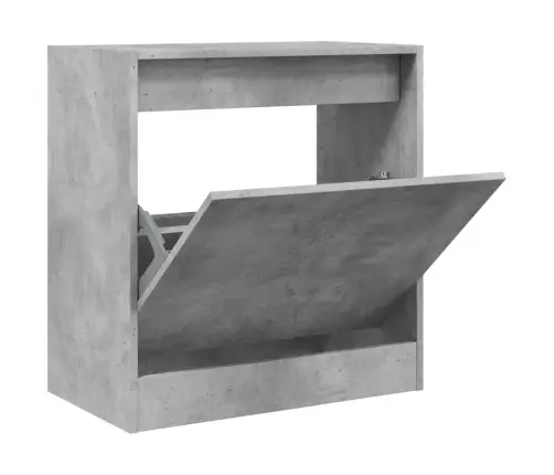 Apavu Skapītis, Betona Pelēks, 60X34X63,5 Cm, Inženierijas Koks Vidaxl