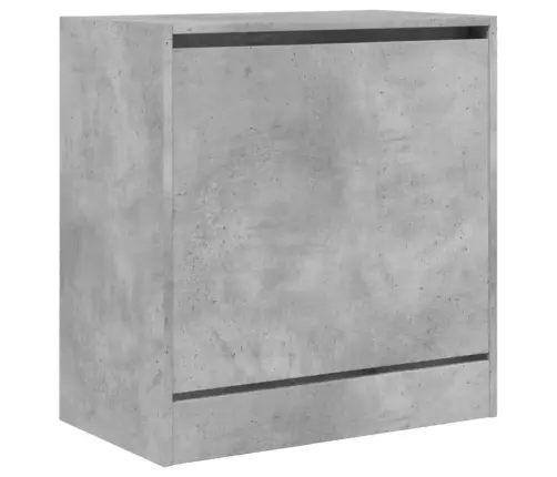 Apavu Skapītis, Betona Pelēks, 60X34X63,5 Cm, Inženierijas Koks Vidaxl