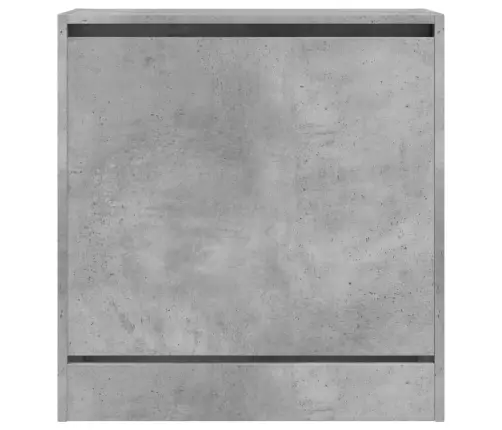 Apavu Skapītis, Betona Pelēks, 60X34X63,5 Cm, Inženierijas Koks Vidaxl
