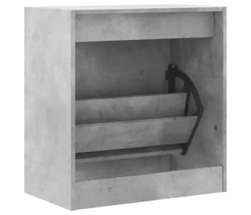 Apavu Skapītis, Betona Pelēks, 60X34X63,5 Cm, Inženierijas Koks Vidaxl