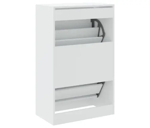 Spintelė Batams, Baltos Spalvos, 60X34X96,5cm Apdirbta Mediena