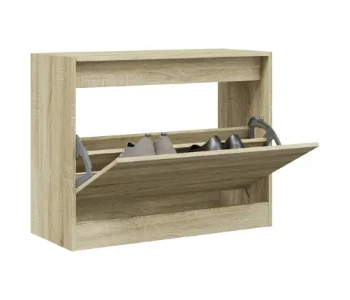 Apavu Skapītis, Ozolkoka Krāsa, 80X34X63 Cm, Inženierijas Koks Vidaxl