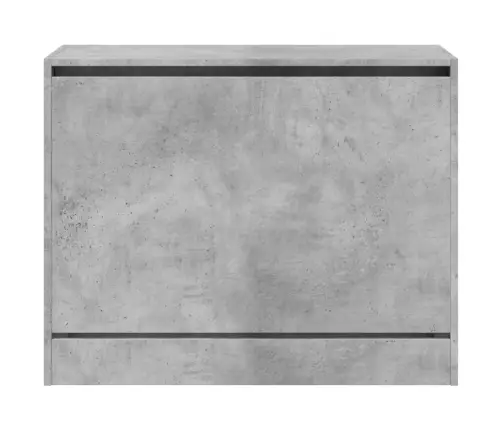 Apavu Skapītis, Betona Pelēks, 80X34X63 Cm, Inženierijas Koks Vidaxl