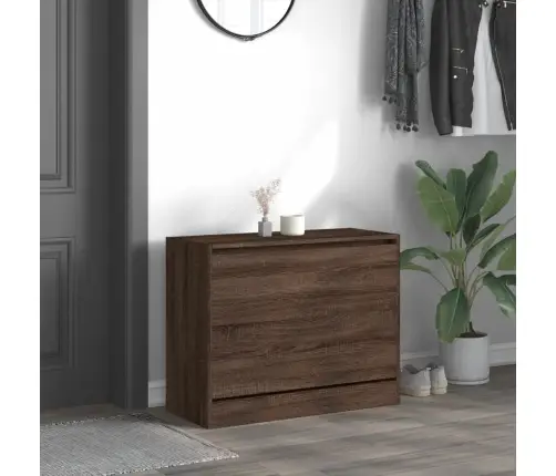 Spintelė Batams, Ruda Ąžuolo, 80X34X63cm Apdirbta Mediena