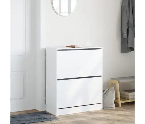 Jalatsikapp, Valge, 80 X 34 X 96,5 cm Tehispuit