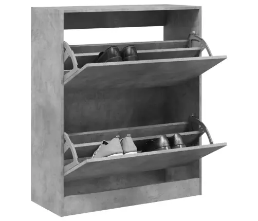 Spintelė Batams, Betono Pilka, 80X34X96,5cm Apdirbta Mediena