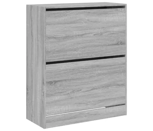 Spintelė Batams, Pilka Ąžuolo, 80X34X96,5cm Apdirbta Mediena