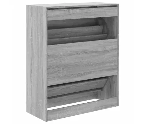 Spintelė Batams, Pilka Ąžuolo, 80X34X96,5cm Apdirbta Mediena