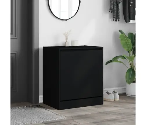 Apavu Skapītis, Melns, 60X42X69 Cm, Inženierijas Koks Vidaxl