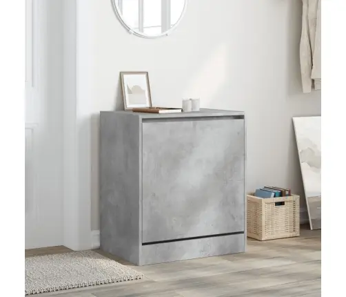 Apavu Skapītis, Betona Pelēks, 60X42X69 Cm, Inženierijas Koks Vidaxl