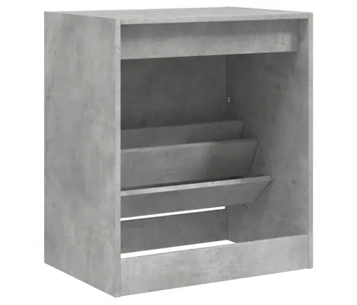 Apavu Skapītis, Betona Pelēks, 60X42X69 Cm, Inženierijas Koks Vidaxl