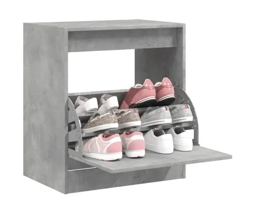 Apavu Skapītis, Betona Pelēks, 60X42X69 Cm, Inženierijas Koks Vidaxl