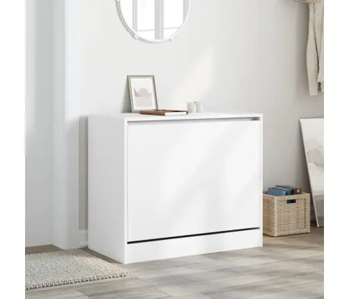 Spintelė Batams, Baltos Spalvos, 80X42X69cm Apdirbta Mediena