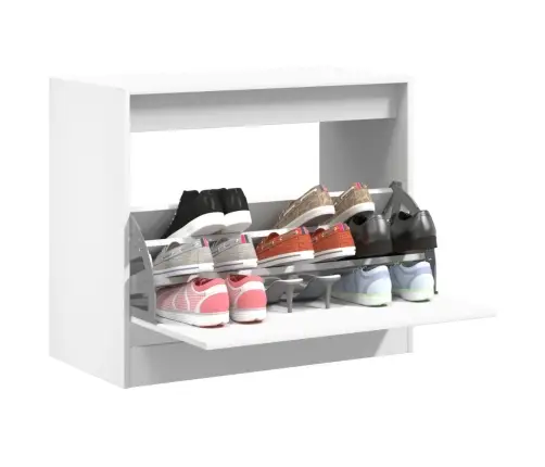 Spintelė Batams, Baltos Spalvos, 80X42X69cm Apdirbta Mediena