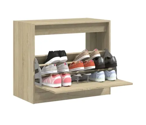 Apavu Skapītis, Ozolkoka Krāsa, 80X42X69 Cm, Inženierijas Koks Vidaxl