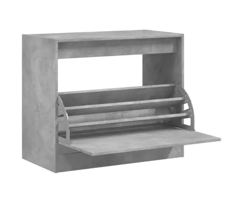 Apavu Skapītis, Betona Pelēks, 80X42X69 Cm, Inženierijas Koks Vidaxl