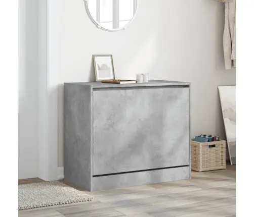 Apavu Skapītis, Betona Pelēks, 80X42X69 Cm, Inženierijas Koks Vidaxl