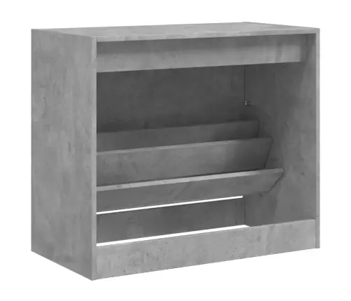 Apavu Skapītis, Betona Pelēks, 80X42X69 Cm, Inženierijas Koks Vidaxl