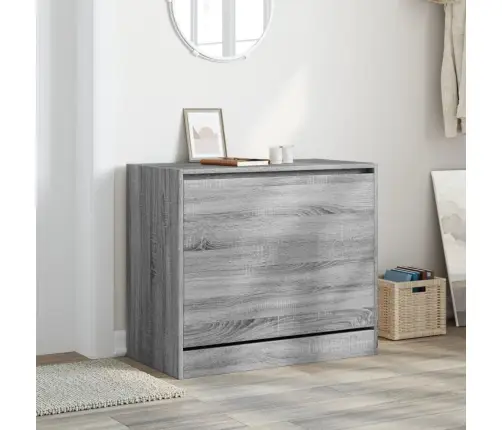 Apavu Skapītis, Pelēka Ozola, 80X42X69 Cm, Inženierijas Koks Vidaxl