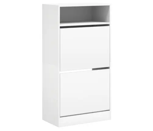 Jalatsikapp, Valge, 64 X 34 X 116 cm Tehispuit