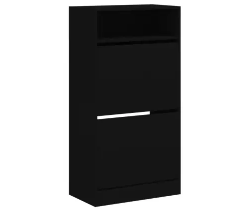 Apavu Skapītis, Melns, 60X34X116 Cm, Inženierijas Koks Vidaxl