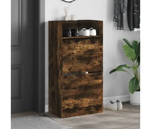 Apavu Skapītis, Ozolkoka Krāsa, 60X34X116 Cm, Inženierijas Koks Vidaxl