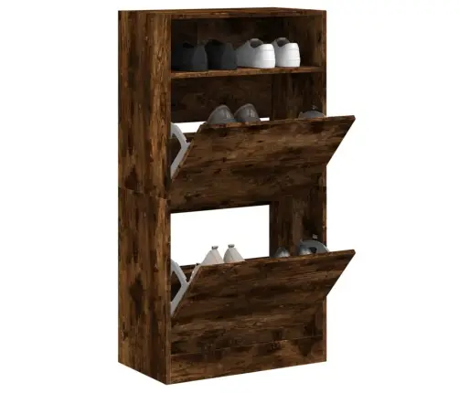 Apavu Skapītis, Ozolkoka Krāsa, 60X34X116 Cm, Inženierijas Koks Vidaxl