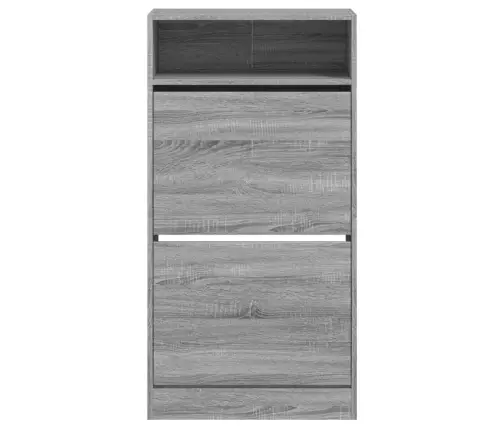 Spintelė Batams, Pilka Ąžuolo, 60X34X116cm Apdirbta Mediena