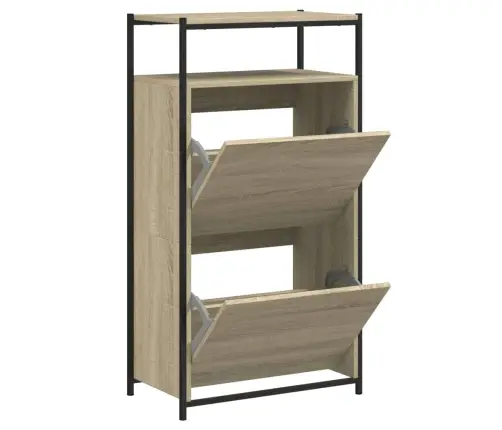 Apavu Skapītis, Ozolkoka Krāsa, 60X34X112 Cm, Inženierijas Koks Vidaxl