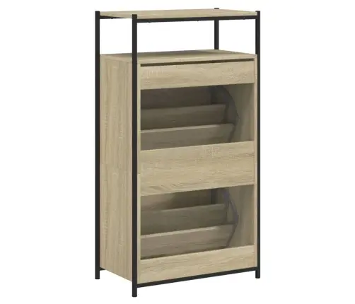 Apavu Skapītis, Ozolkoka Krāsa, 60X34X112 Cm, Inženierijas Koks Vidaxl