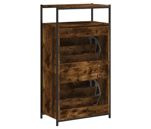 Apavu Skapītis, Ozolkoka Krāsa, 60X34X112 Cm, Inženierijas Koks Vidaxl