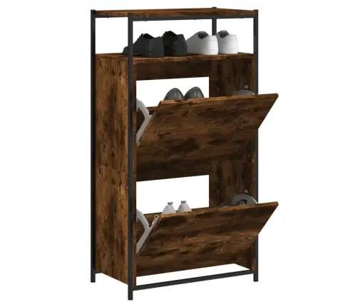 Apavu Skapītis, Ozolkoka Krāsa, 60X34X112 Cm, Inženierijas Koks Vidaxl