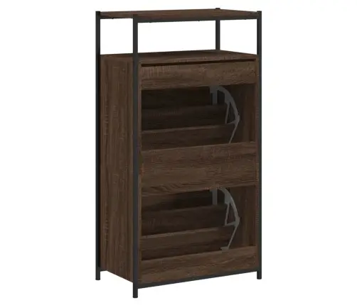 Jalatsikapp, Pruun Tamm, 60 X 34 X 112 cm Tehispuit