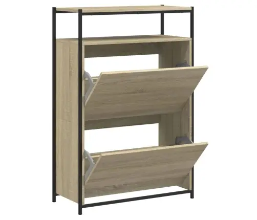 Apavu Skapītis, Ozolkoka Krāsa, 75X34X112 Cm, Inženierijas Koks Vidaxl