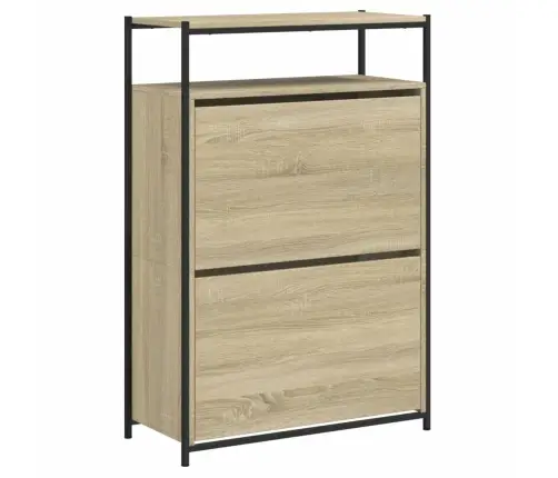 Apavu Skapītis, Ozolkoka Krāsa, 75X34X112 Cm, Inženierijas Koks Vidaxl