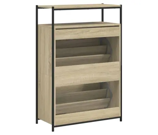 Apavu Skapītis, Ozolkoka Krāsa, 75X34X112 Cm, Inženierijas Koks Vidaxl