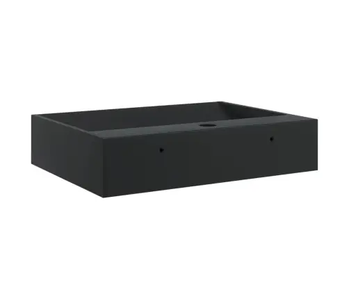 Praustuvas, 50X38X11cm Juodas, Mineralinis Mišinys/Marmuras