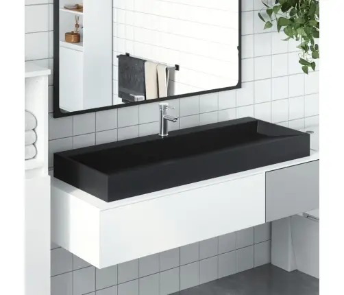 Izlietne, 120X46X11 Cm, Minerālu Un Marmora Materiāls, Melna Vidaxl