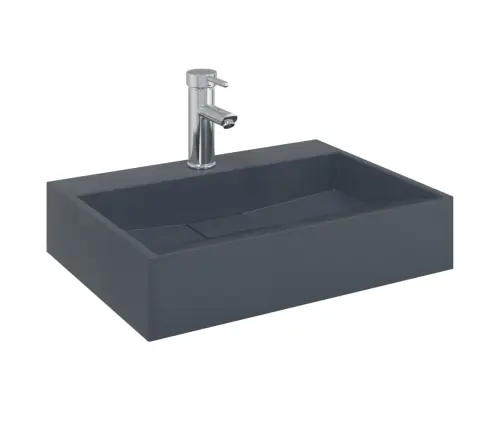 Izlietne, 50X38X11 Cm, Minerālu Un Marmora Materiāls, Pelēka Vidaxl