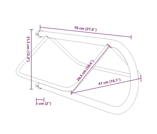 Seinale Kinnitatav Sadula Raam, Must, Raud